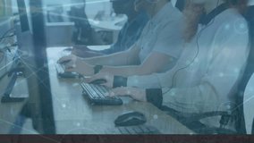 Animation of data processing over diverse business people in office. Global business and digital interface concept digitally generated video. - Powered by Shutterstock - Get 15% off with code: PIKWIZARD15