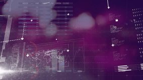 Animation of diverse data and graphs on digital screen over night blurred road traffic. Global data processing, finance and digital interface concept digitally generated video. - Powered by Shutterstock - Get 15% off with code: PIKWIZARD15