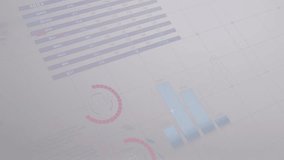 Animation of statistics and financial data processing over grid. Global business, finance and data processing concept digitally generated video. - Powered by Shutterstock - Get 15% off with code: PIKWIZARD15