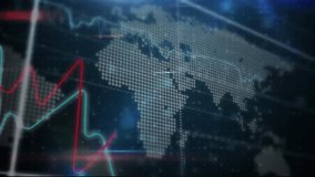 Animation of security padlock and clock icon over stock market and statistical data processing. Cyber security and business data technology concept - Powered by Shutterstock - Get 15% off with code: PIKWIZARD15