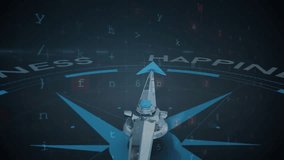 Animation of network of connections with spots over flag of champagne. Global communication digital interface and data security concept digitally generated video. - Powered by Shutterstock - Get 15% off with code: PIKWIZARD15