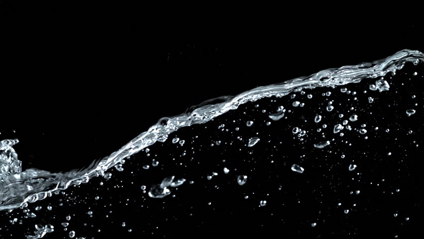 Super slow motion water waves with air bubbles . Filmed on a high-speed camera at 1000 fps. High quality FullHD footage