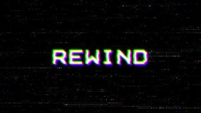 old VHS rewind text with glitch distortion effect - Powered by Shutterstock - Get 15% off with code: PIKWIZARD15