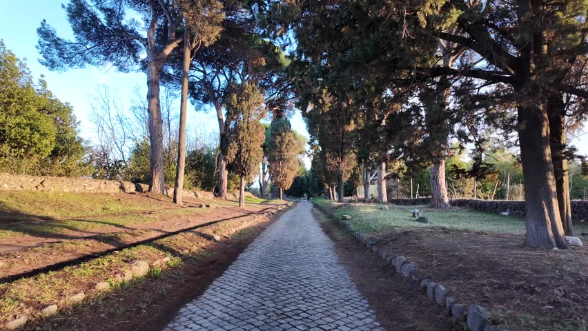 Scenic Ancient Via Appia in Rome