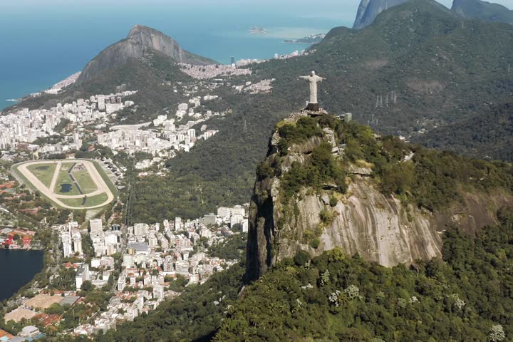 Amazing 4k view of  Christ the Redeemer in Rio de Janeiro 