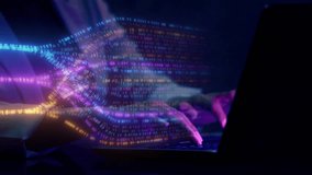 Analysts are using computers Big Data Analytics, Neural Network, Data Flow Visualization, AI, Machine Learning, Quantum Computing, Binary Code, Digital Grid, Futuristic Artificial Intelligence Technology - Powered by Shutterstock - Get 15% off with code: PIKWIZARD15