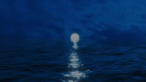Full Moon Reflecting on Calm Ocean Waves at Night - Powered by Shutterstock - Get 15% off with code: PIKWIZARD15