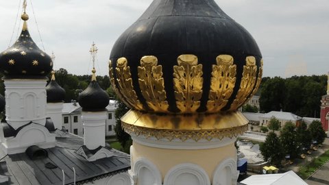 Aerial Orbit around Dome Voznesenskaya Davidova Pustyn