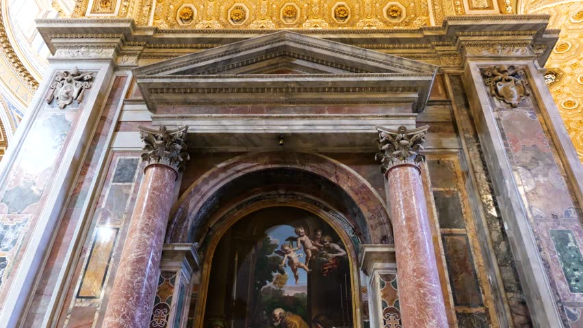 painting depicting communion saint jerome housed inside peter