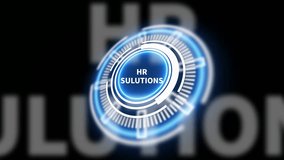 Futuristic HR Solutions Digital Interface with Glowing Blue Neon Ring and Data Connections HR solutions - Powered by Shutterstock - Get 15% off with code: PIKWIZARD15