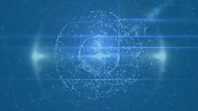 Animation of network connecting dots, globe with 3d urban city on digital interface. Digital composite, connect the dots, networking, technology, architecture, construction industry. - Powered by Shutterstock - Get 15% off with code: PIKWIZARD15