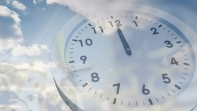 Animation of clock moving over clock mechanism. Time passing by, clocks, mechanic and watchmaking concept digitally generated video. - Powered by Shutterstock - Get 15% off with code: PIKWIZARD15