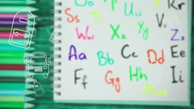 Animation of mathematical formulas over digital data processing. Global data processing and educations concept digital generated video. - Powered by Shutterstock - Get 15% off with code: PIKWIZARD15