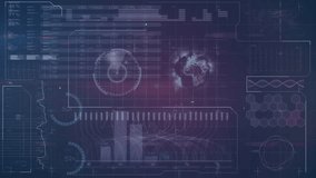 Animation of globe and data processing on digital interface over cyclist on recumbent screen. Global business data processing connections and digital interface concept digitally generated video. - Powered by Shutterstock - Get 15% off with code: PIKWIZARD15