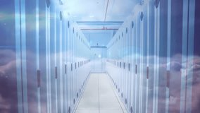 Animation of network of connections over server room. Global connections and data processing concept digitally generated video. - Powered by Shutterstock - Get 15% off with code: PIKWIZARD15