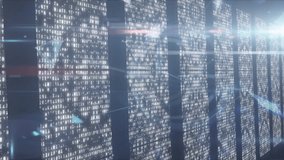 Animation of data processing over globe. Global business, finances, computing and data processing concept digitally generated video. - Powered by Shutterstock - Get 15% off with code: PIKWIZARD15