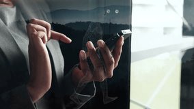 Animation of digital human model and landscape over businesswoman. global business, data processing and digital interface concept digitally generated video. - Powered by Shutterstock - Get 15% off with code: PIKWIZARD15