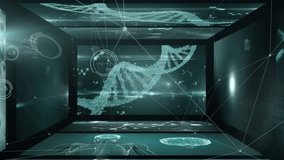 Animation of network of connections over data processing. global connections, science and digital interface concept digitally generated video. - Powered by Shutterstock - Get 15% off with code: PIKWIZARD15