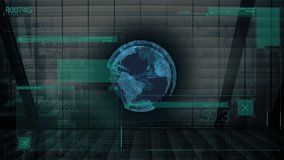 Animation of globe with data processing over cityscape. Global technology, computing and digital interface concept digitally generated video. - Powered by Shutterstock - Get 15% off with code: PIKWIZARD15
