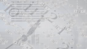 Animation of network of connections, statistics and financial data processing over american dollars. Global business, finance and data processing concept digitally generated video. - Powered by Shutterstock - Get 15% off with code: PIKWIZARD15