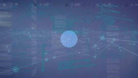 Animation of statistical data processing and network of profile icons against blue background. Global networking and business data technology concept - Powered by Shutterstock - Get 15% off with code: PIKWIZARD15