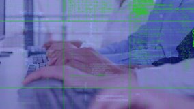 Animation of data processing over diverse business people wearing phone headsets. global business, data processing and digital interface concept digitally generated video. - Powered by Shutterstock - Get 15% off with code: PIKWIZARD15