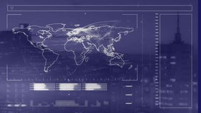 Animation of interface with data processing against aerial view of cityscape. Computer interface and business technology concept - Powered by Shutterstock - Get 15% off with code: PIKWIZARD15