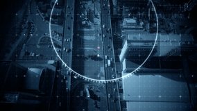 Animation of network of connections and scope scanning over cityscape. global connections and digital interface concept digitally generated video. - Powered by Shutterstock - Get 15% off with code: PIKWIZARD15