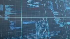 Animation of data processing on blue background. data processing and technology concept digitally generated video. - Powered by Shutterstock - Get 15% off with code: PIKWIZARD15