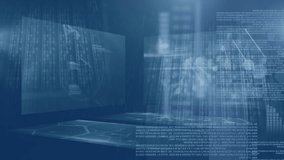 Animation of data processing over smartphone. Global communication and data sharing technology concept digitally generated video. - Powered by Shutterstock - Get 15% off with code: PIKWIZARD15