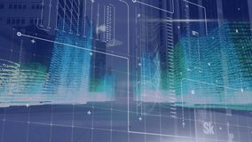 Animation of financial graphs and data processing on digital screen over night road traffic. Transport, digital interface, finance and technology concept digitally generated video. - Powered by Shutterstock - Get 15% off with code: PIKWIZARD15