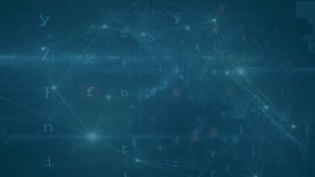 Animation of network of connections with data processing over padlock icon. Technology, online security and digital interface concept digitally generated video. - Powered by Shutterstock - Get 15% off with code: PIKWIZARD15