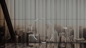 Animating DNA strand and digital interface overlaying cityscape background at night. Biotechnology, genetics, futuristic, innovation, technology, urban - Powered by Shutterstock - Get 15% off with code: PIKWIZARD15