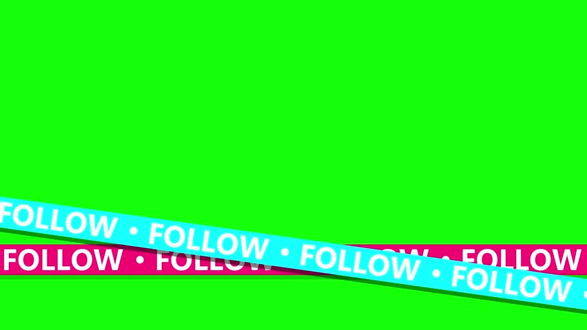 Follow. Ribbon. Abstract animation movie in the style of a popular social network.  For use in slideshows, social media posts, live broadcasts, short films, video, advertisements, presentations and animations. Flat style. Video