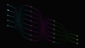 Futuristic artificial intelligence core animation with glowing neural network and flowing energy connections, advanced digital brain visualization for machine learning, data processing and technology  - Powered by Shutterstock - Get 15% off with code: PIKWIZARD15