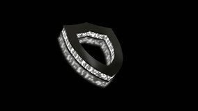 Animated white color 3d data protection cyber security shield hi tech design black technology background - Powered by Shutterstock - Get 15% off with code: PIKWIZARD15