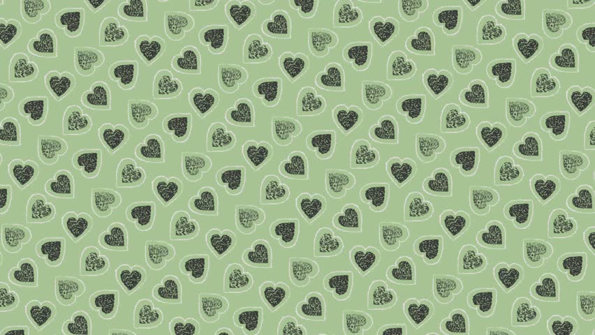 Hand-Drawn Heart Pattern Seamless Background – Pink Pastel Valentine Love Texture