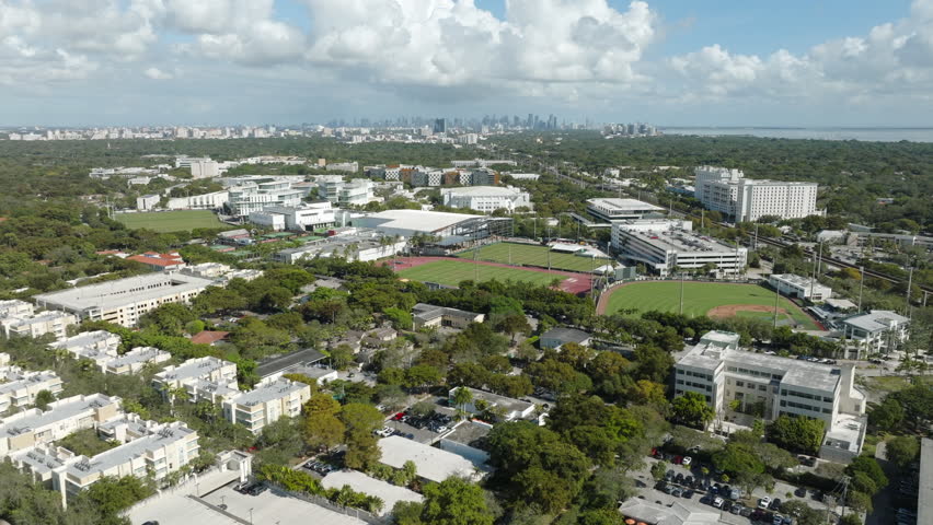 University of Miami Coral Gables Aerial 