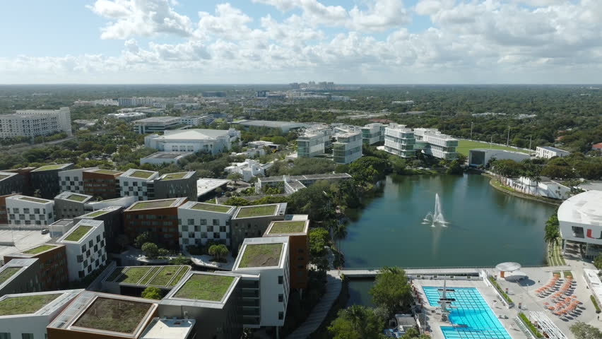 University of Miami Coral Gables Aerial 
