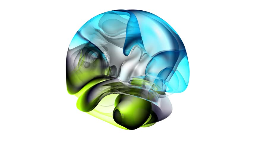 3d render of abstract art video animation with surreal alien ball sphere flower in curved wavy organic biological lines forms in fluorescent green black and blue gradient color on white background