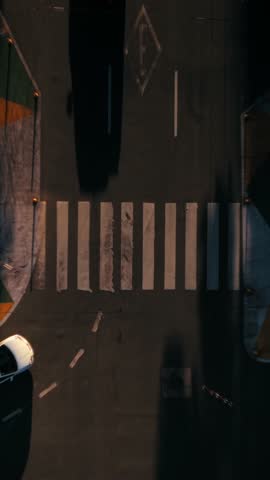 Cenital view of Avenida Colón, Córdoba, Argentina - Vertical