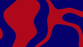 Bold red organic shapes moving smoothly over a dark blue background in a modern flat liquid style animation - Powered by Shutterstock - Get 15% off with code: PIKWIZARD15