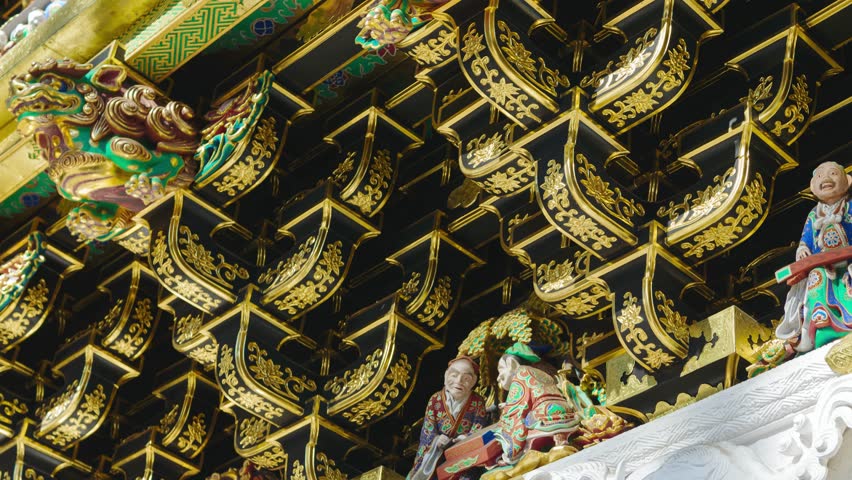 Exterior view of the National Treasure “Yomeimon Gate” at Nikko Toshogu Shrine, Tochigi, Japan.