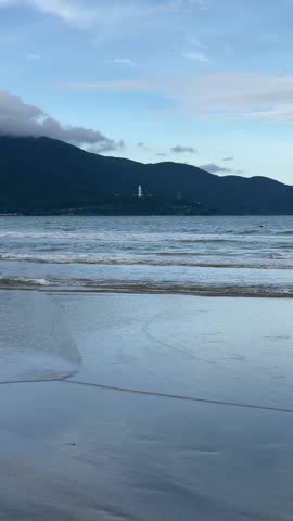 Panoramic View of My Khe Beach and Son Tra Peninsula with Lady Buddha Statue in Da Nang Vietnam Da Nang 20.09.2025 Vietnam