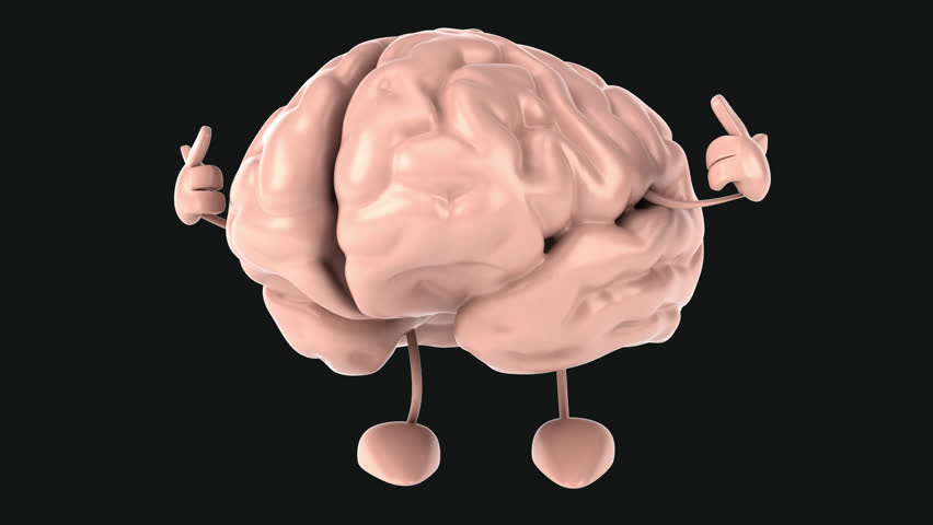 Fun 3D cartoon brain (with alpha channel)