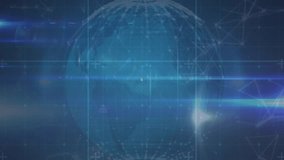 Animation of network of connections over globe. global connections, networks and digital interface concept digitally generated video. - Powered by Shutterstock - Get 15% off with code: PIKWIZARD15