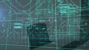 Animation of digital padlock in circle and data processing over computers in office. digital security, data and business safety and technology concept digitally generated video. - Powered by Shutterstock - Get 15% off with code: PIKWIZARD15