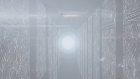 Animation of network of connections over server room. global business and digital interface concept digitally generated video. - Powered by Shutterstock - Get 15% off with code: PIKWIZARD15