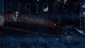 Animation of network of connections over binary coding and globe. global connections, networks and data processing concept digitally generated video. - Powered by Shutterstock - Get 15% off with code: PIKWIZARD15