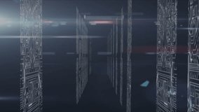 Animation of media icons over server room. global technology and digital interface concept digitally generated video. - Powered by Shutterstock - Get 15% off with code: PIKWIZARD15